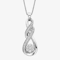 Diamond Blossom 1/4 CT.T.W. Natural Diamond Swirl Pendant Necklace