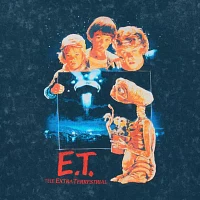 Juniors Et Extra Terrestrial Oversized Tee Womens Crew Neck Short Sleeve E.T. Graphic T-Shirt