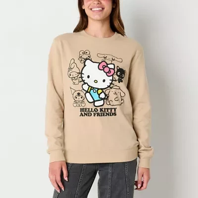 Juniors Hello Kitty And Friends Womens Crew Neck Long Sleeve Sweatshirt