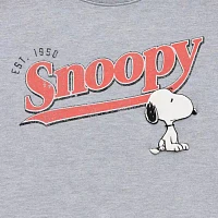 Juniors Snoopy Varsity Womens Crew Neck Long Sleeve Peanuts Sweatshirt