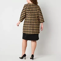 Danny & Nicole Womens Jacket Dress Plus