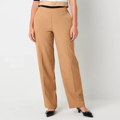 Liz Claiborne Womens Straight Pull-On Pants