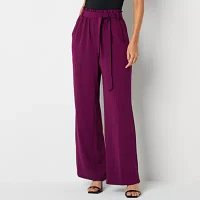 Bold Elements Womens High Rise Wide Leg Pull-On Pants