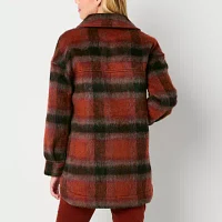 a.n.a Plaid Midweight Womens Shirt Jacket