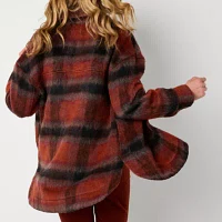 a.n.a Plaid Midweight Womens Shirt Jacket