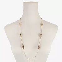 Liz Claiborne Long Glass 32 Inch Snake Strand Necklace