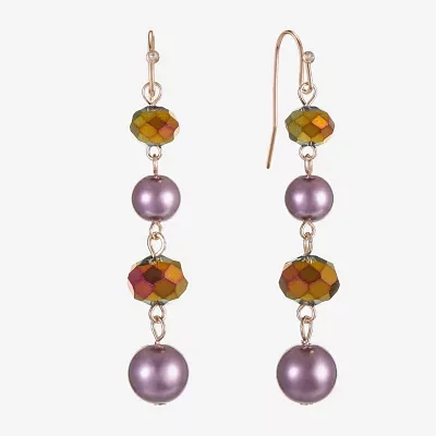 Liz Claiborne Linear Womens Drop Earrings
