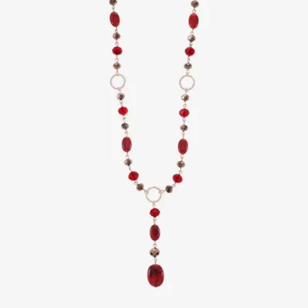 Liz Claiborne Beaded Womens 18 Inch Y Necklace