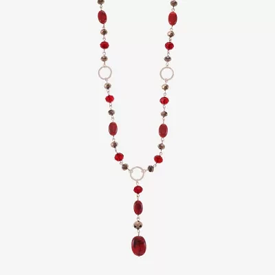 Liz Claiborne Beaded Womens 18 Inch Y Necklace