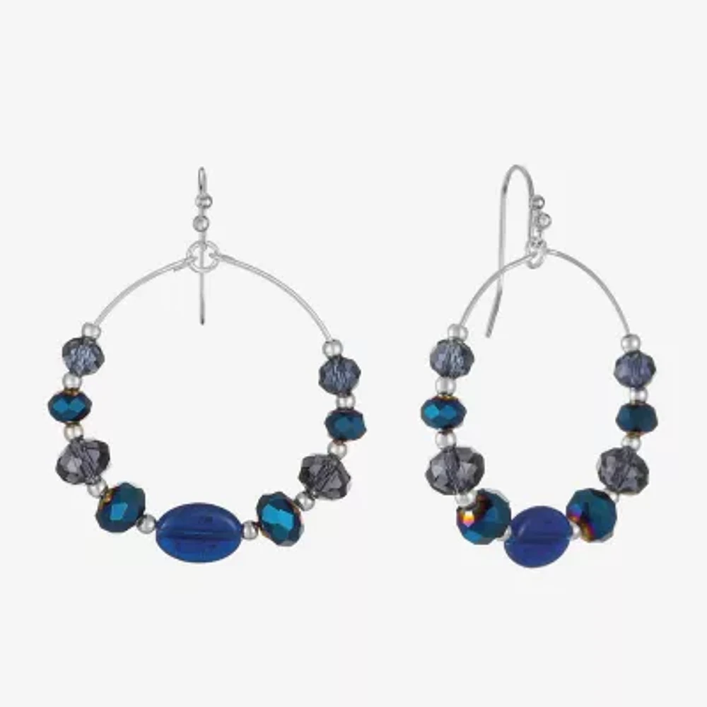 Liz Claiborne Beaded Hoop Earrings