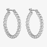 Liz Claiborne Textured Hoop Earrings