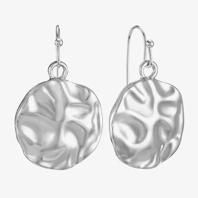 Liz Claiborne Hammered Drop Earrings