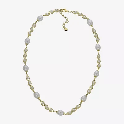 Cultured Freshwater Pearl 14K Gold Over Sterling Silver Brilliance Bead Necklace