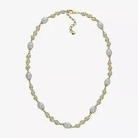 Cultured Freshwater Pearl 14K Gold Over Sterling Silver Brilliance Bead Necklace