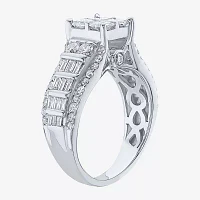 Womens 2 CT. T.W. Natural White Diamond 10K Gold Engagement Ring