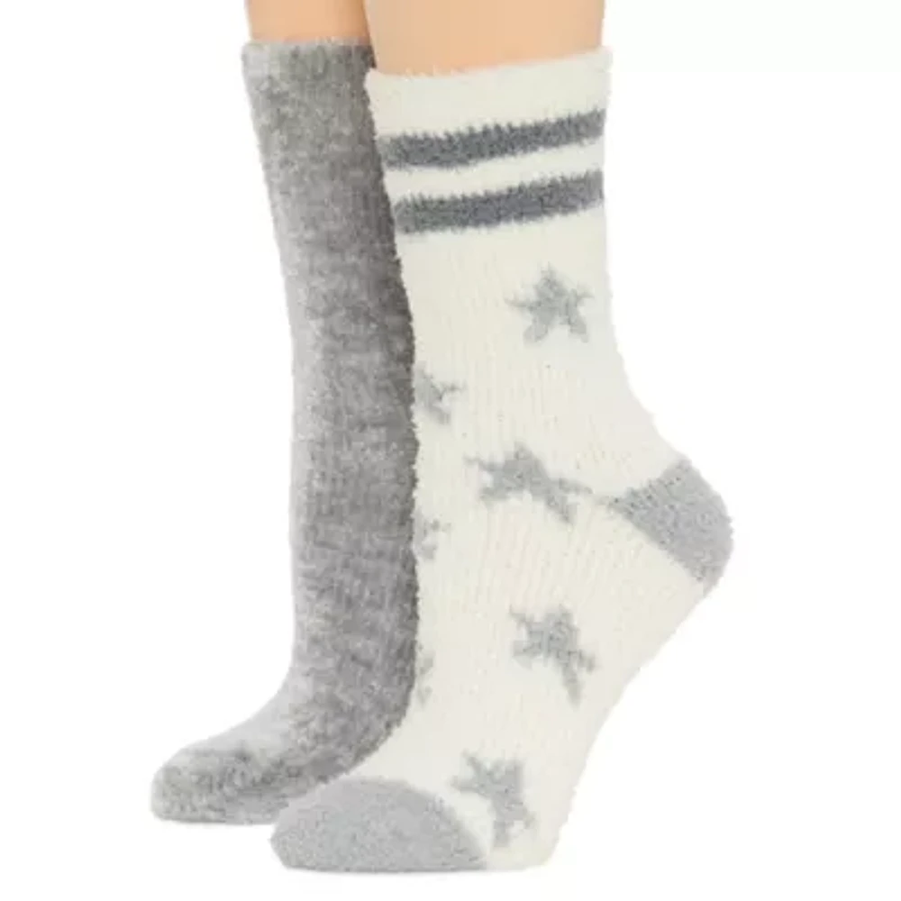 Mixit Cozy Chenille 2 Pair Crew Socks Womens