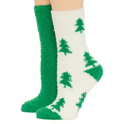 Mixit Cozy 2 Pair Crew Socks Womens