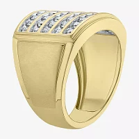 Mens CT. T.W. Natural White Diamond 10K Gold Fashion Ring