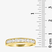 Yes, Please! Lab Created White Sapphire 14K Gold Over Silver Round Band