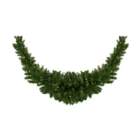 60'' Pre-Lit Eastern Pine Artificial Christmas Swag - Clear Lights