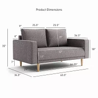 Megan Track-Arm Upholstered Loveseat