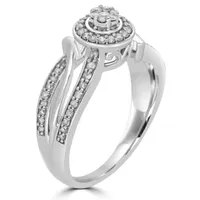 Womens / CT. T.W. Natural White Diamond 10K Gold Round Engagement Ring