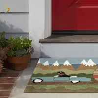 Liora Manne Frontporch Camping Dog Animal Hand Tufted Indoor Outdoor Rectangular Accent Rug