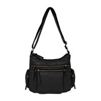 Bueno of California Large Washed Hobo Crossbody Bag