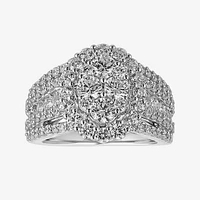 3 CT.T.W. Natural Diamond 14K White Gold Engagement Ring