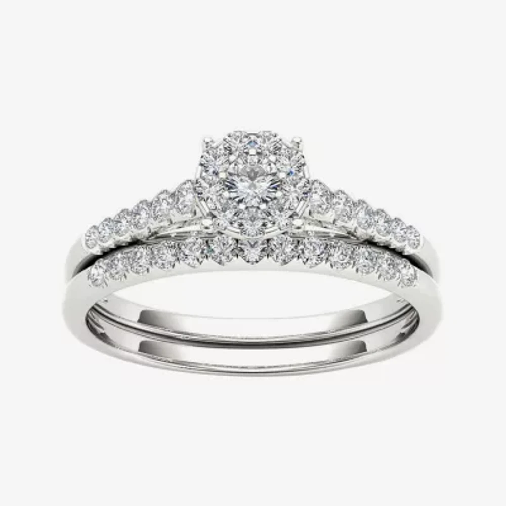 CT.T.W. Natural Diamond 10K Gold Bridal Ring Set