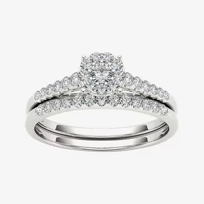 CT.T.W. Natural Diamond 10K Gold Bridal Ring Set