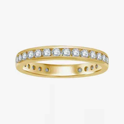 1 CT.T.W. Natural Diamond 14K Yellow Gold Eternity Wedding Band