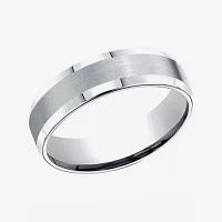 Mens Platinum 6mm Comfort-Fit Wedding Band