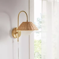 INK+IVY Laguna Rattan Weave Wall Sconces