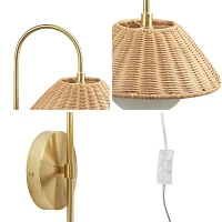 INK+IVY Laguna Rattan Weave Wall Sconces