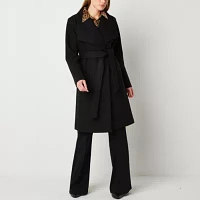 Worthington Womens Belted Midweight Coat