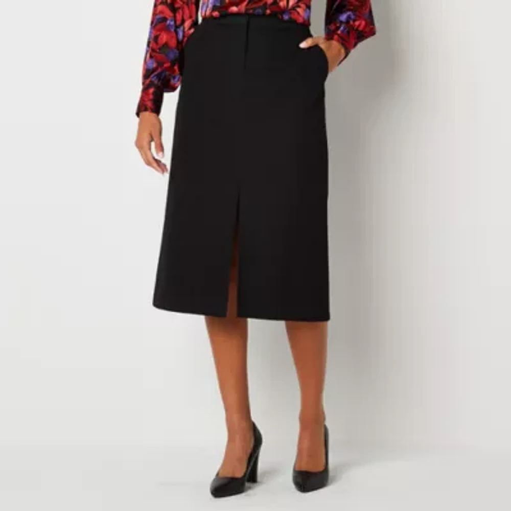 Worthington Womens Midi Trouser Skirt