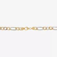 Made in Italy 14K Gold 22 Inch Semisolid Figaro Chain Necklace