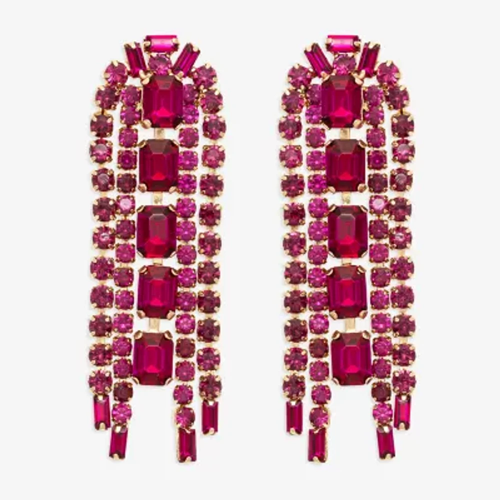 Bijoux Bar Tassel Glass Drop Earrings