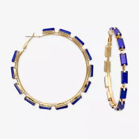 Bijoux Bar Glass Hoop Earrings