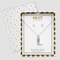 Mixit Hypoallergenic Cowboy Boot 2-pc. Cubic Zirconia Jewelry Set