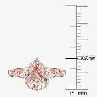 Yes, Please! Womens Lab Created Pink Sapphire 14K Rose Gold Over Silver Sterling Silver Cocktail Ring