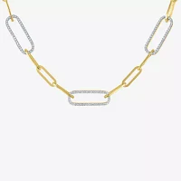 Diamond Addiction (G-H / I1-I2) Womens 1/2 CT. T.W. Lab Grown White Diamond 14K Gold Over Silver Sterling Silver Pendant Necklace