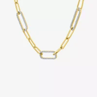 Diamond Addiction (G-H / I1-I2) Womens 1/2 CT. T.W. Lab Grown White Diamond 14K Gold Over Silver Sterling Silver Pendant Necklace