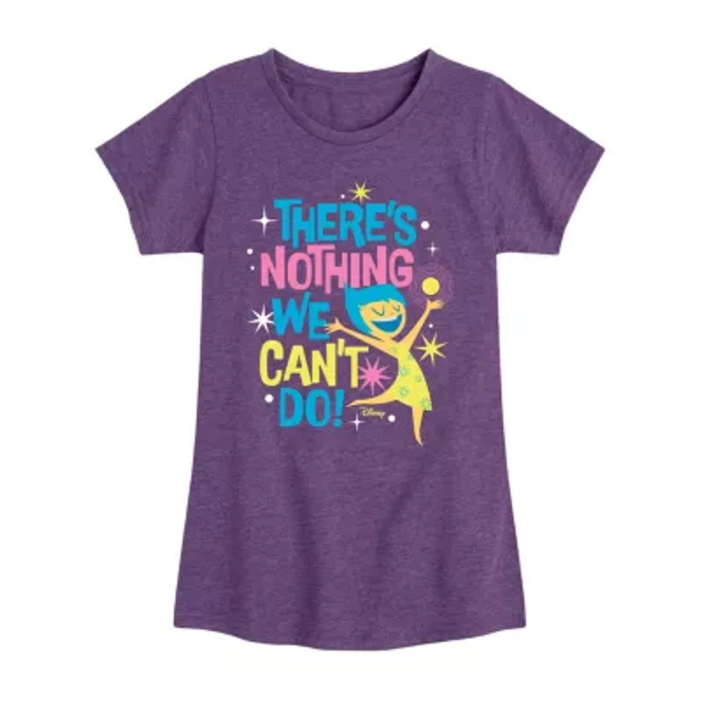 Big Girls Crew Neck Short Sleeve Inside Out T-Shirt