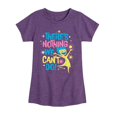 Big Girls Crew Neck Short Sleeve Inside Out T-Shirt