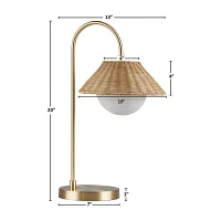 INK+IVY 20 Laguna Rattan Weave Shade Table Lamp