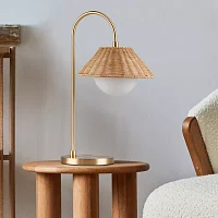 INK+IVY 20 Laguna Rattan Weave Shade Table Lamp