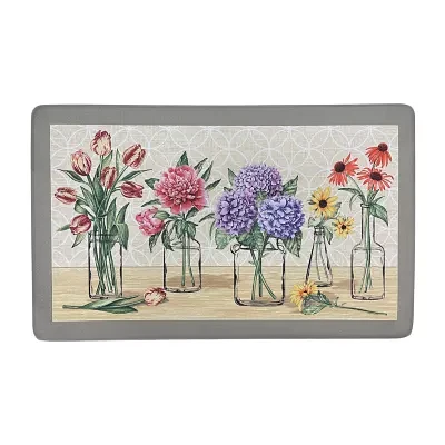 Achim Garden Blooms Anti Fatigue 18"X30" Kitchen Mat