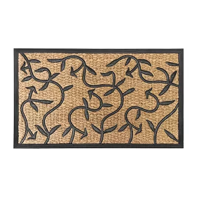 Achim Flora Natural Coir 18"X30" Doormat